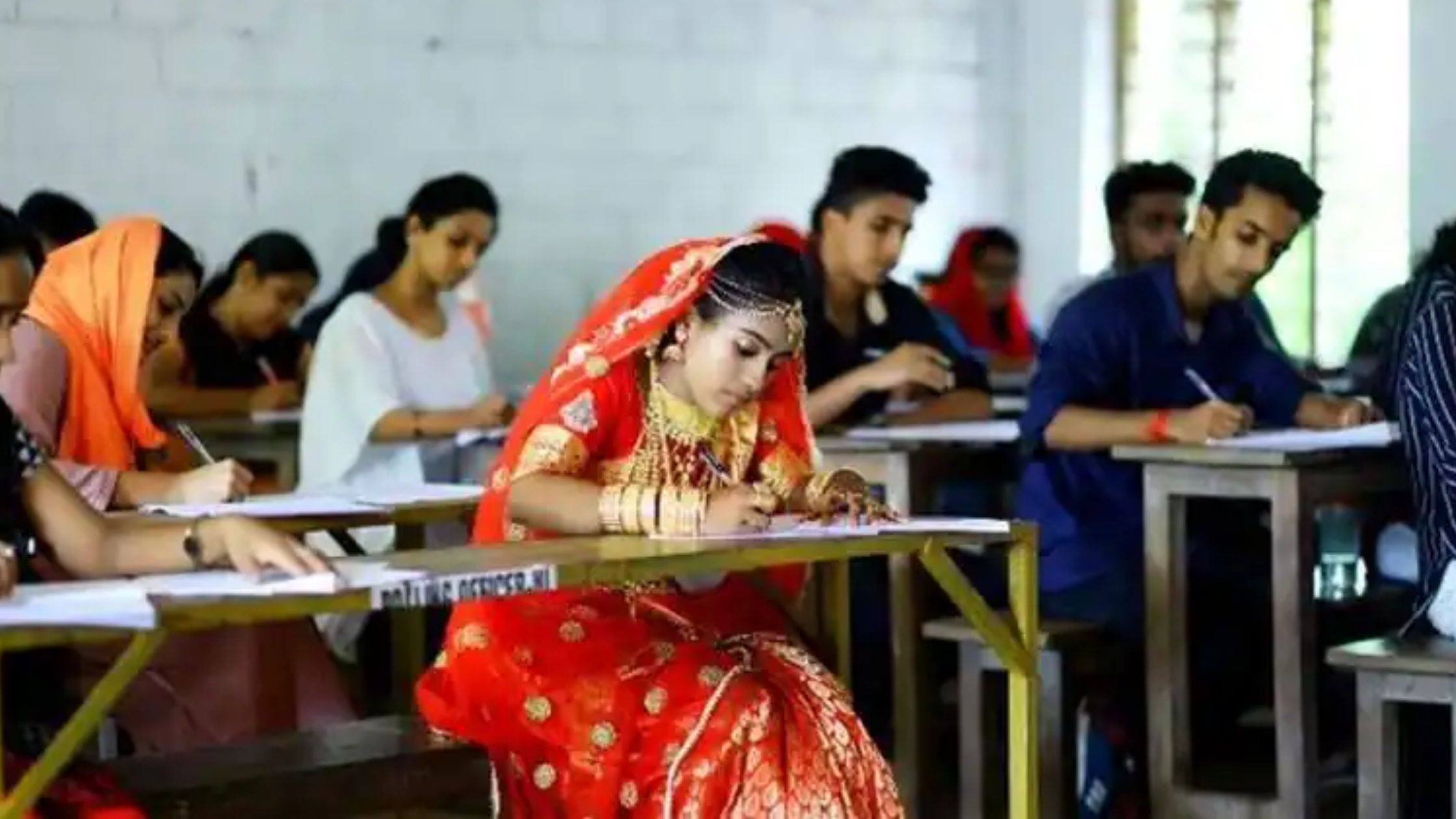 Bride gave exam after marriage in Bihar