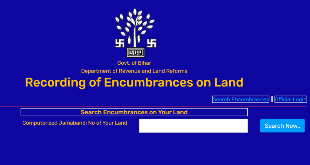 RECORDING OF ENCUMBRANCES OF LAND