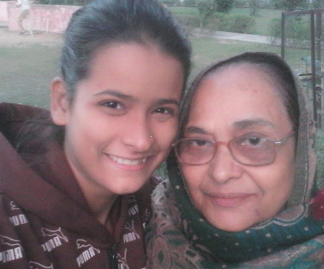 Shalini Jha With Her Grandmother