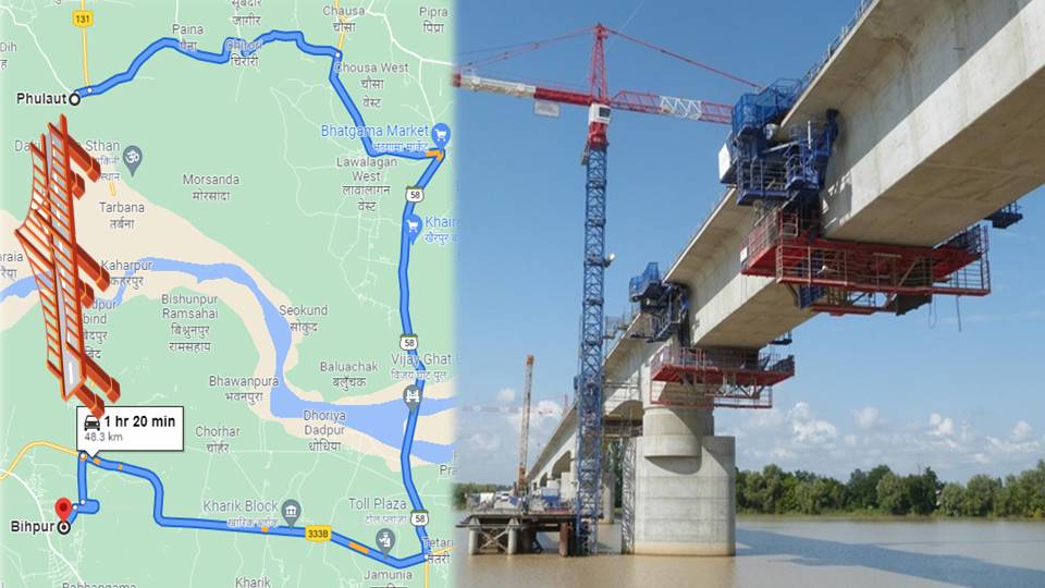 Construction work of Phulaut bridge over Kosi river started