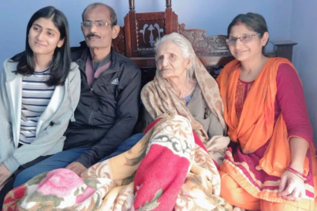 Neha Mishra With Her Family