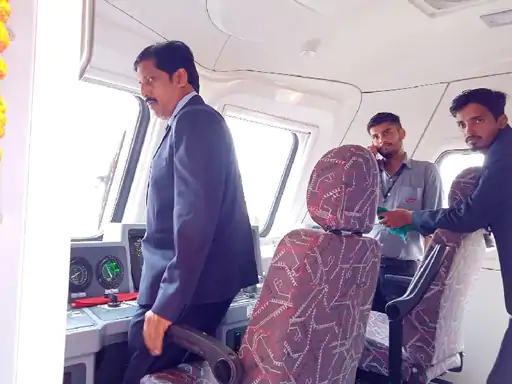 Loco pilot before starting the train running between India-Nepal