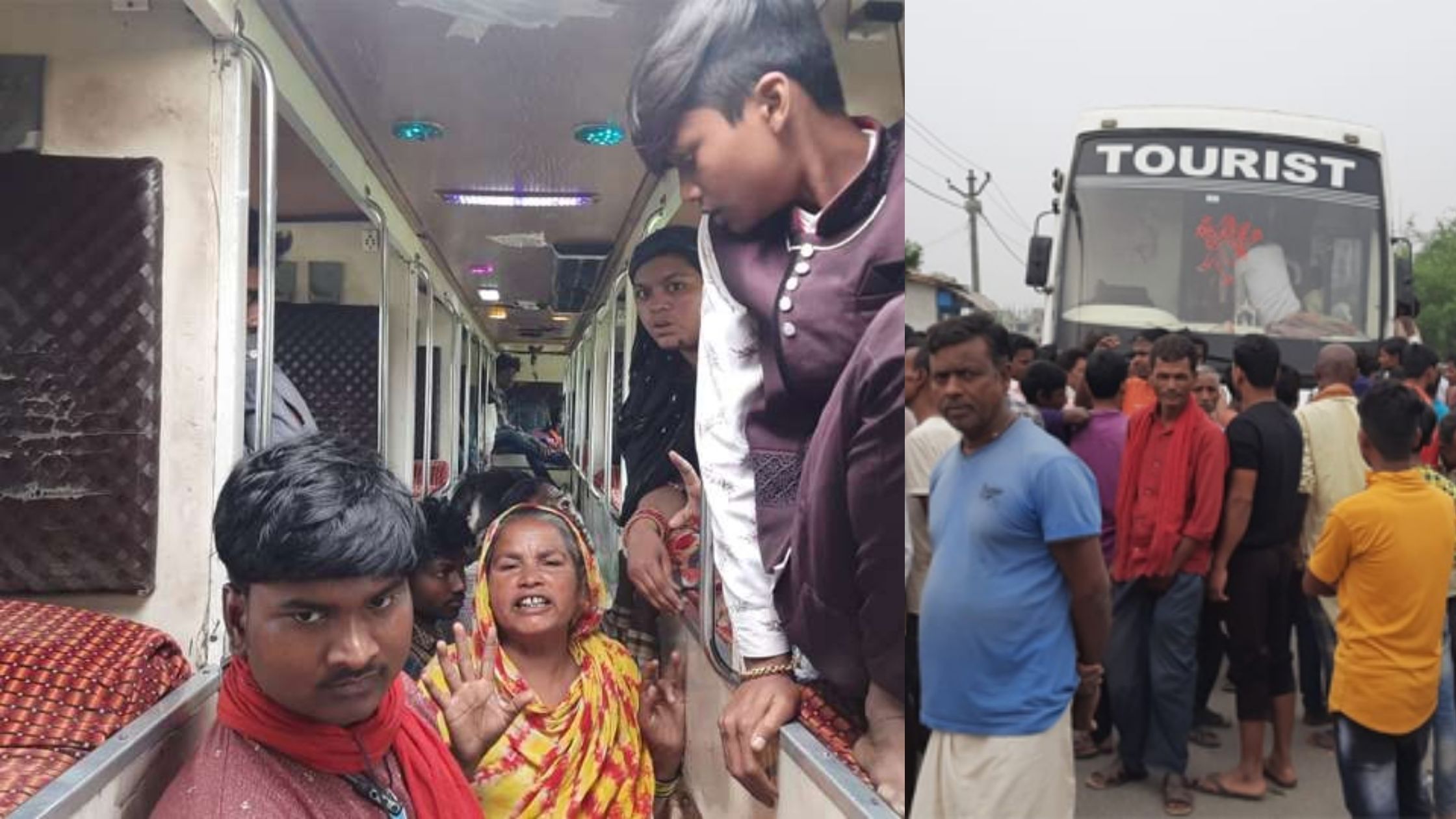 driver and the helper ran leaving 150 passengers in the bus
