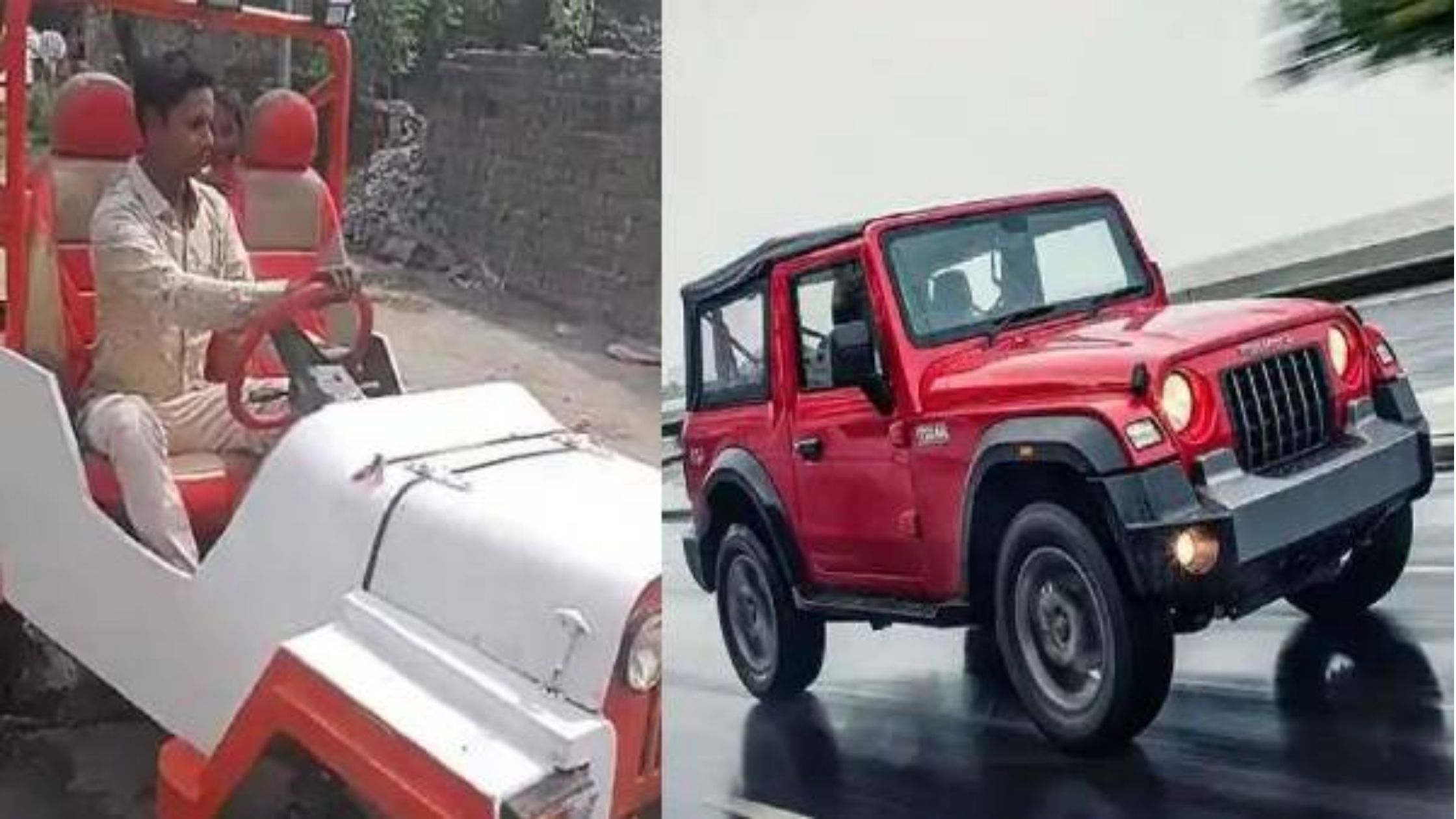 young man made jeep for less than 1 lakh rupees