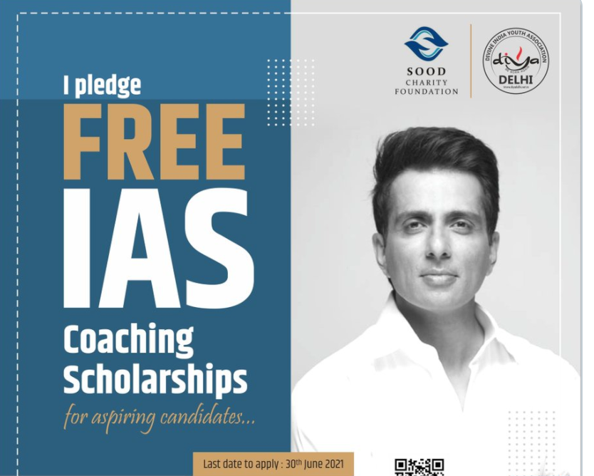 Free Coaching Scholarship by Sonu Sood for UPSC Preparation