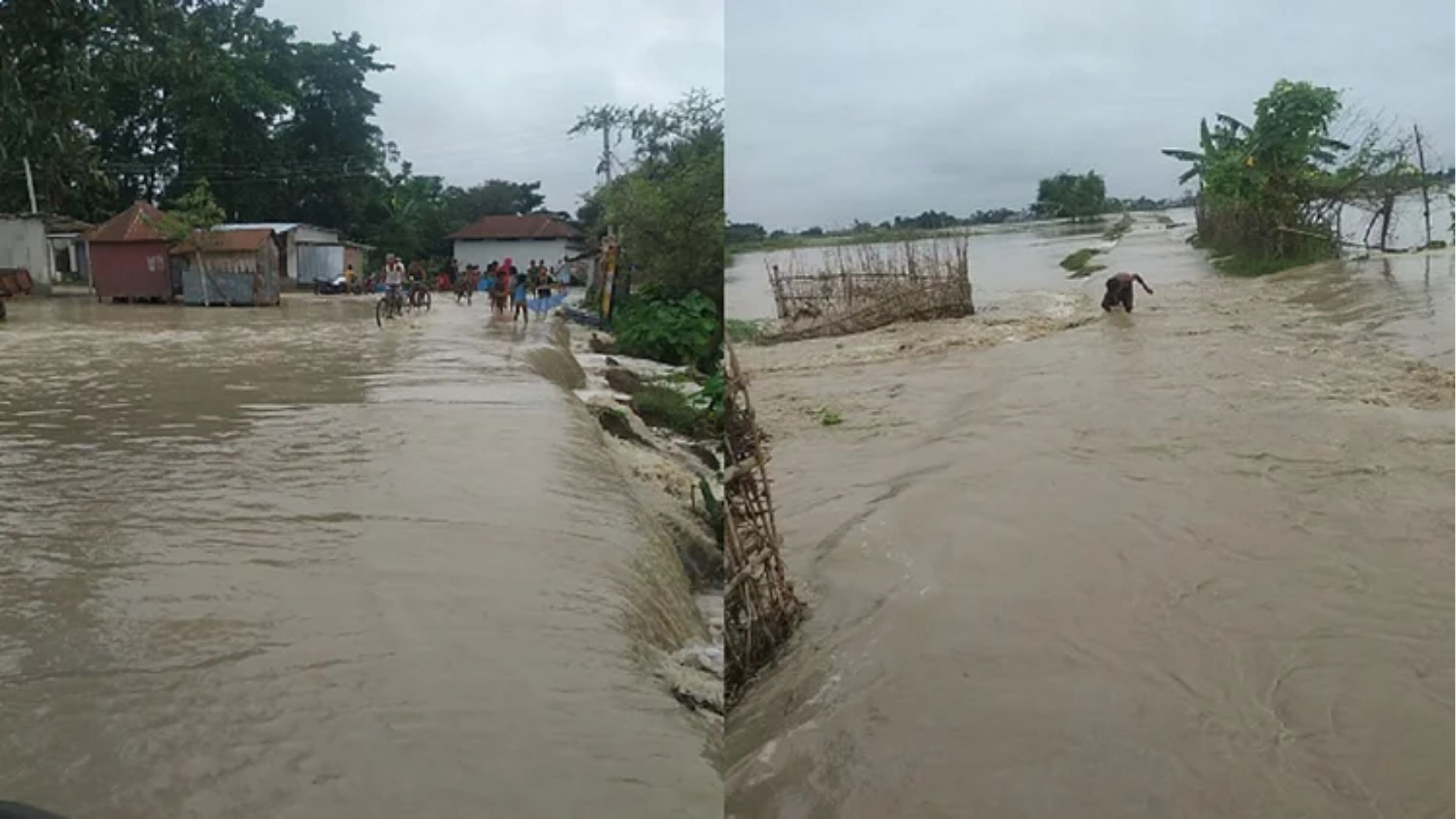 Nepal Released Water Caused Badh In Noona River In Araria
