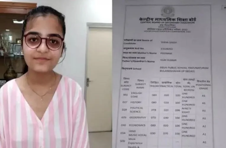 Tanya Singh tops CBSE by securing 100% marks in Arts stream