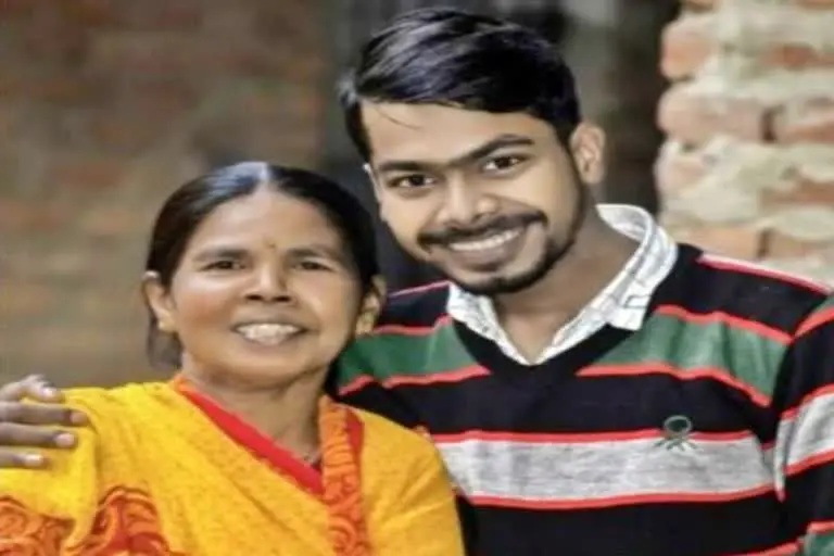 Amarjeet with his mother