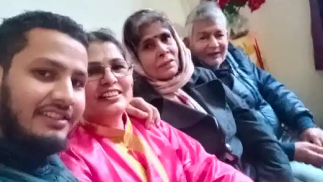 Brajesh Kumar with his family, who got third rank in BPSC exam