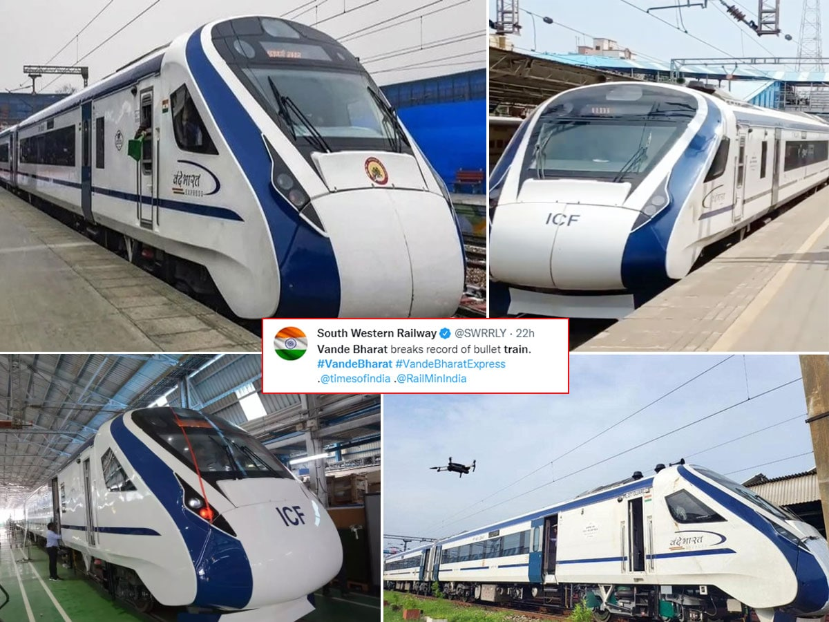 The maximum speed of Vande Bharat train is 180 kmph.