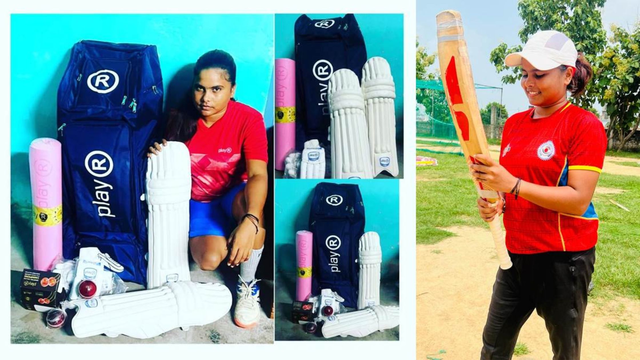play r company sent cricket kit for cricketer jyoti of bihar